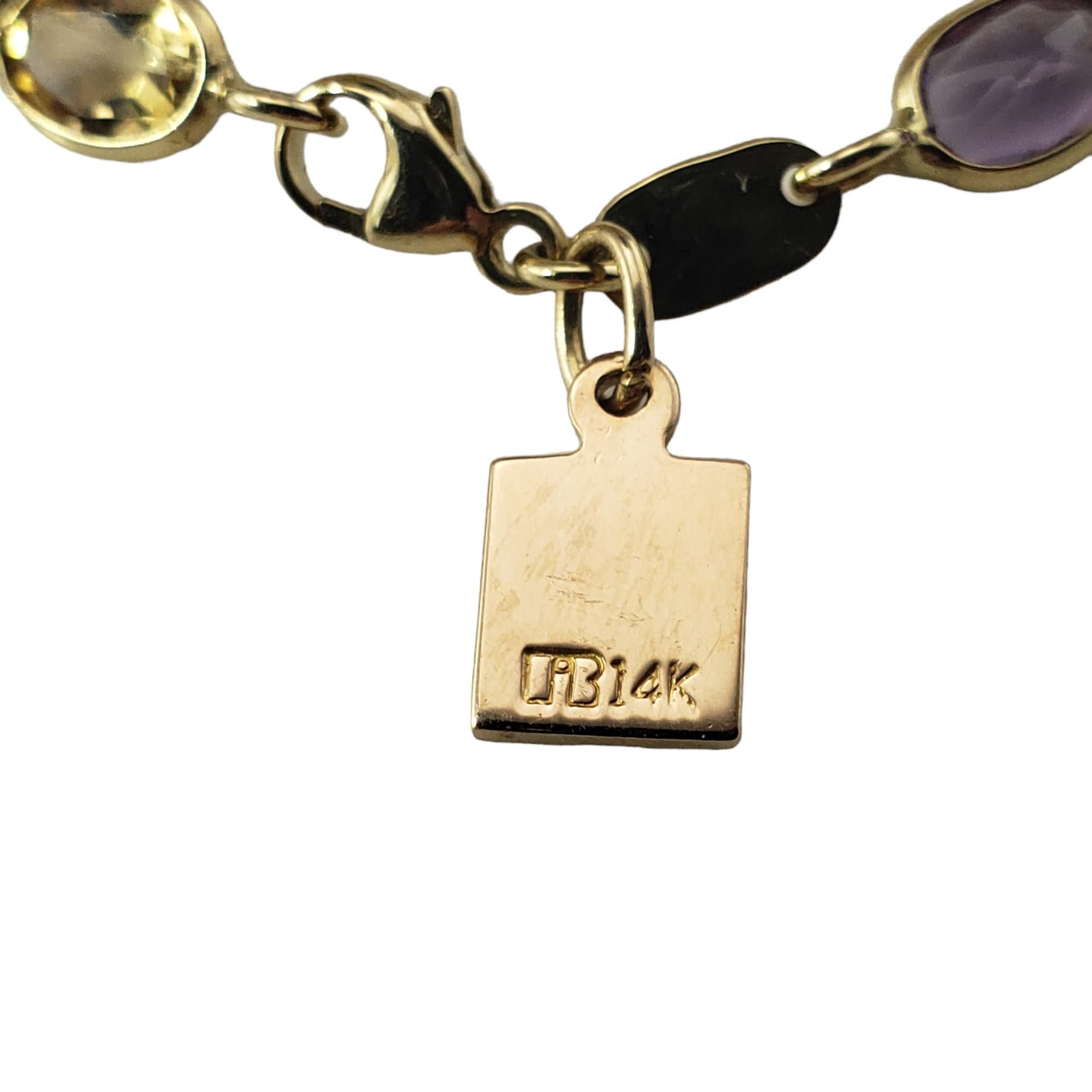 14 Karat Yellow Gold Gemstone Bracelet #16037 For Sale 1