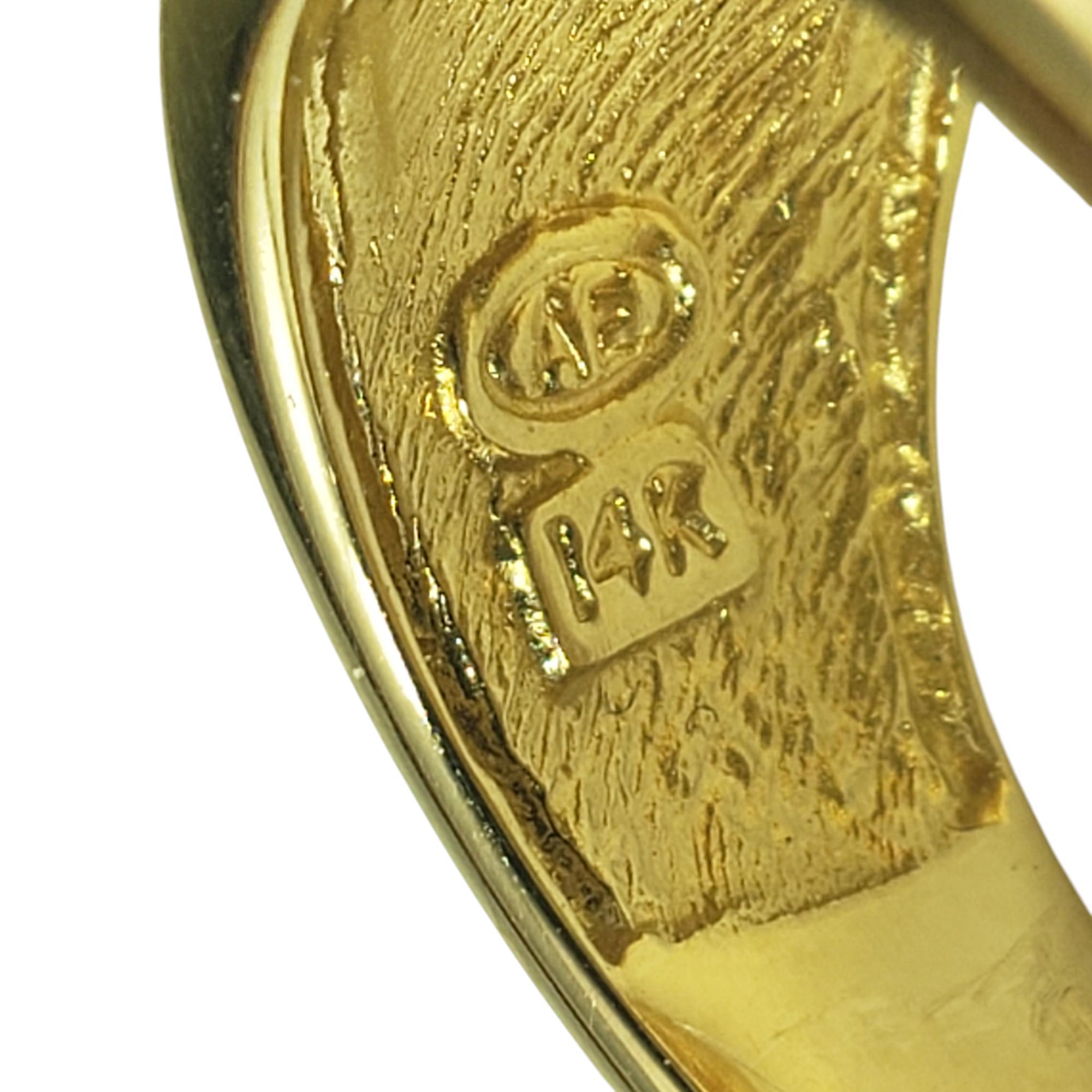 Women's 14 Karat Yellow Gold Gemstone Wide Band Ring Size 7 #20703