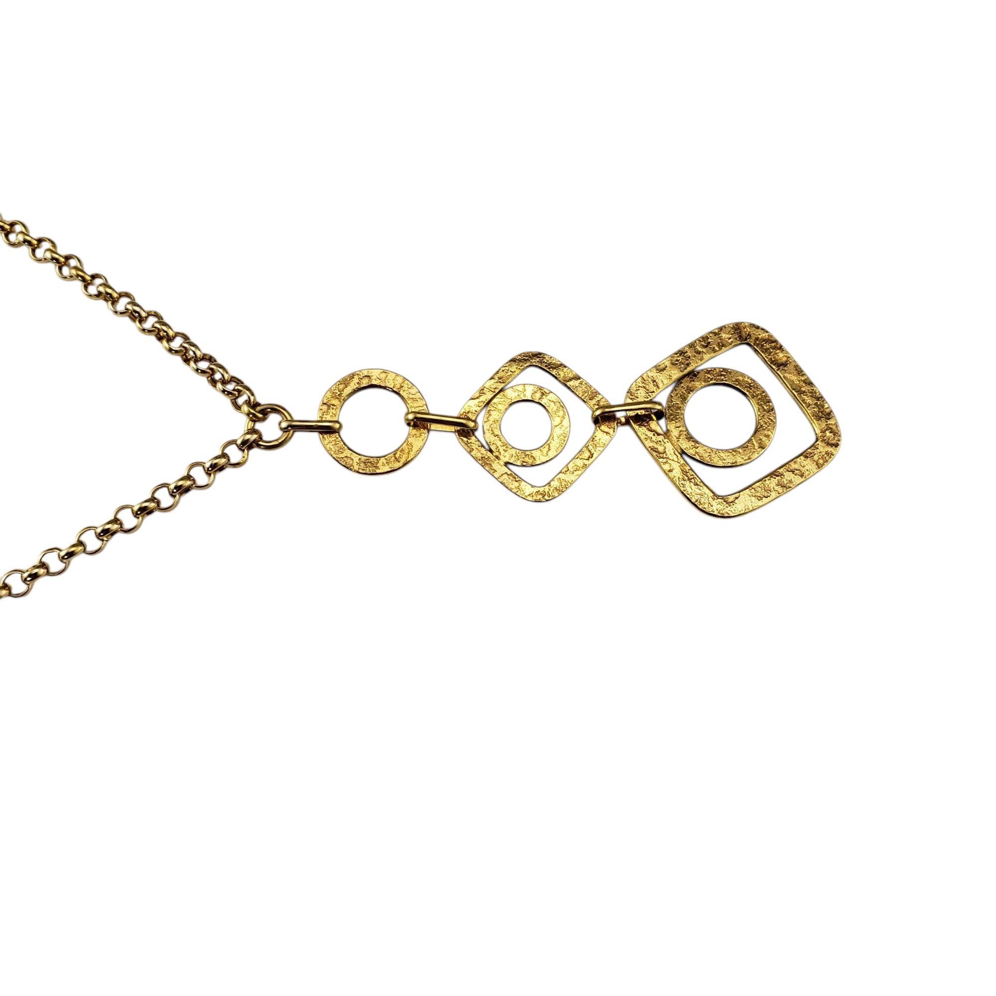 Donna Collana con ciondolo geometrico in oro giallo 14 carati #21575 in vendita