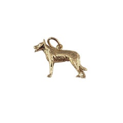 14 Karat Yellow Gold German Shepard Dog Charm #23475