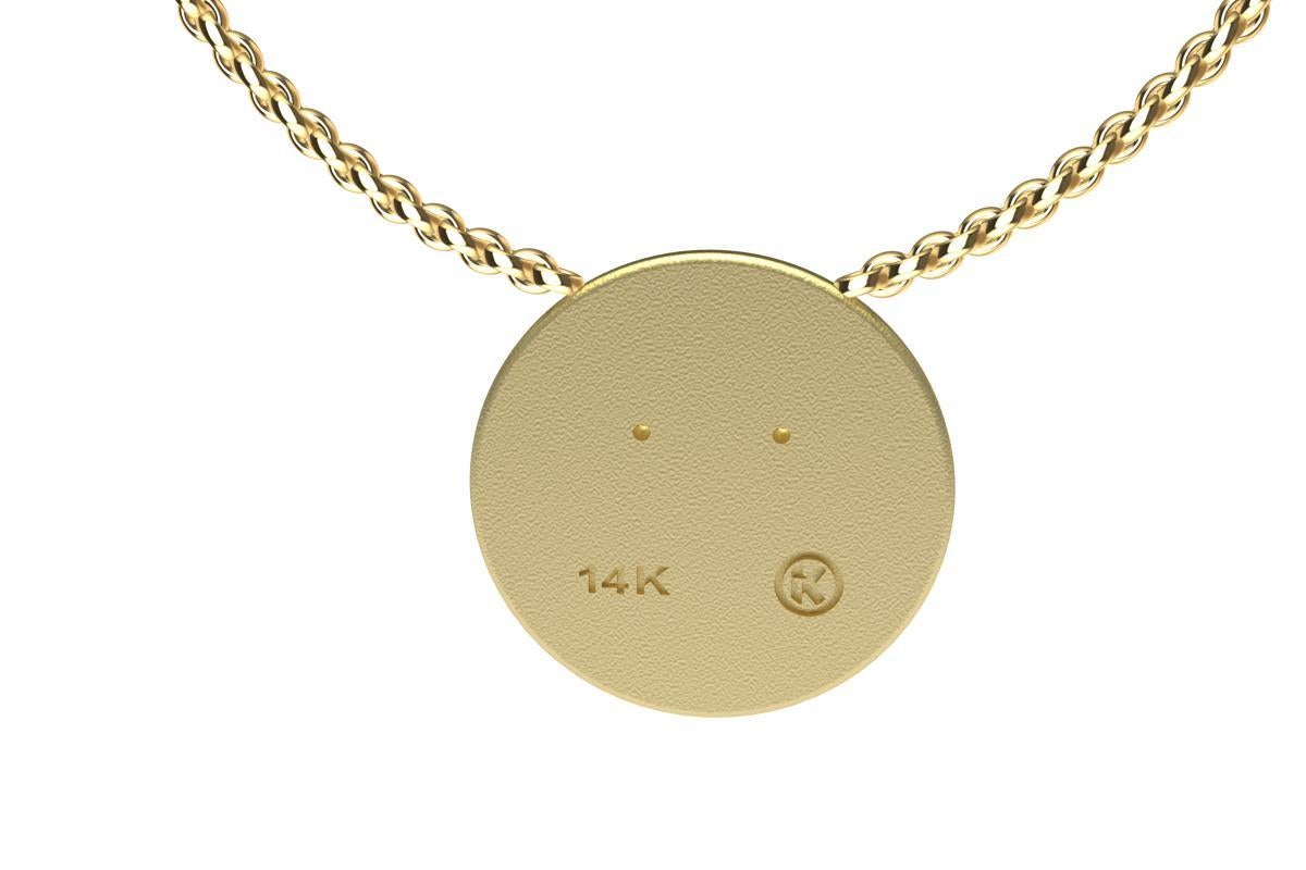 Collier à pendentifs en or jaune 14 carats avec lion en diamant GIA pour femme en vente 3