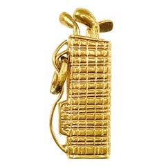 14 Karat Yellow Gold Golf Bag Pendant