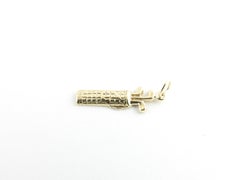 14 Karat Gelbgold Golftasche mit Clubs-Charm