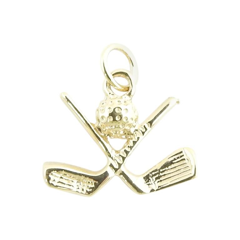 14 Karat Yellow Gold Golf Clubs and Ball Charm