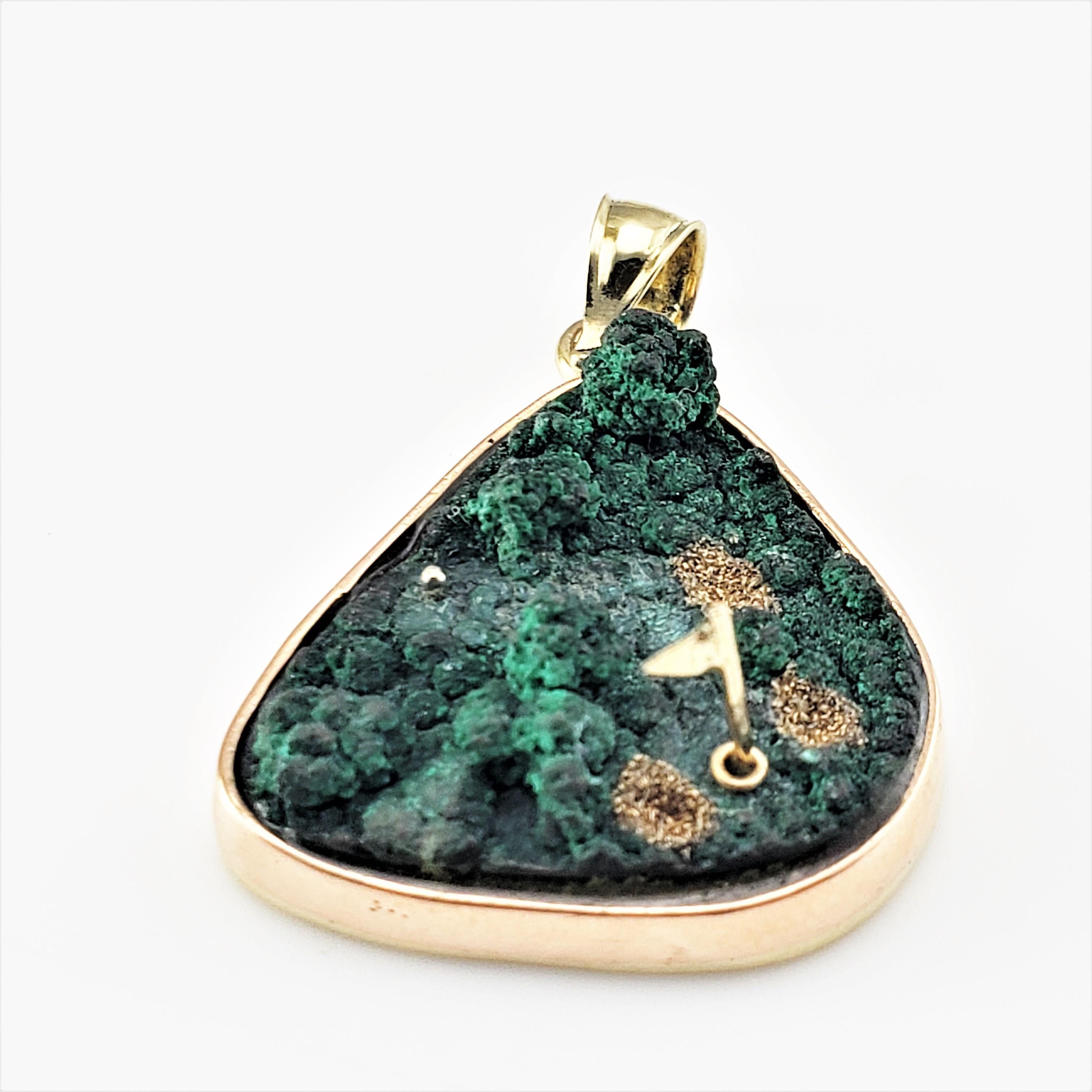 gold golf pendant