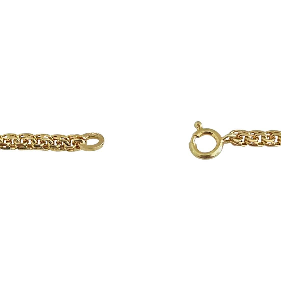 14 Karat Gelbgold abgestufte doppelkreisförmige gebogene Gliederkette 1