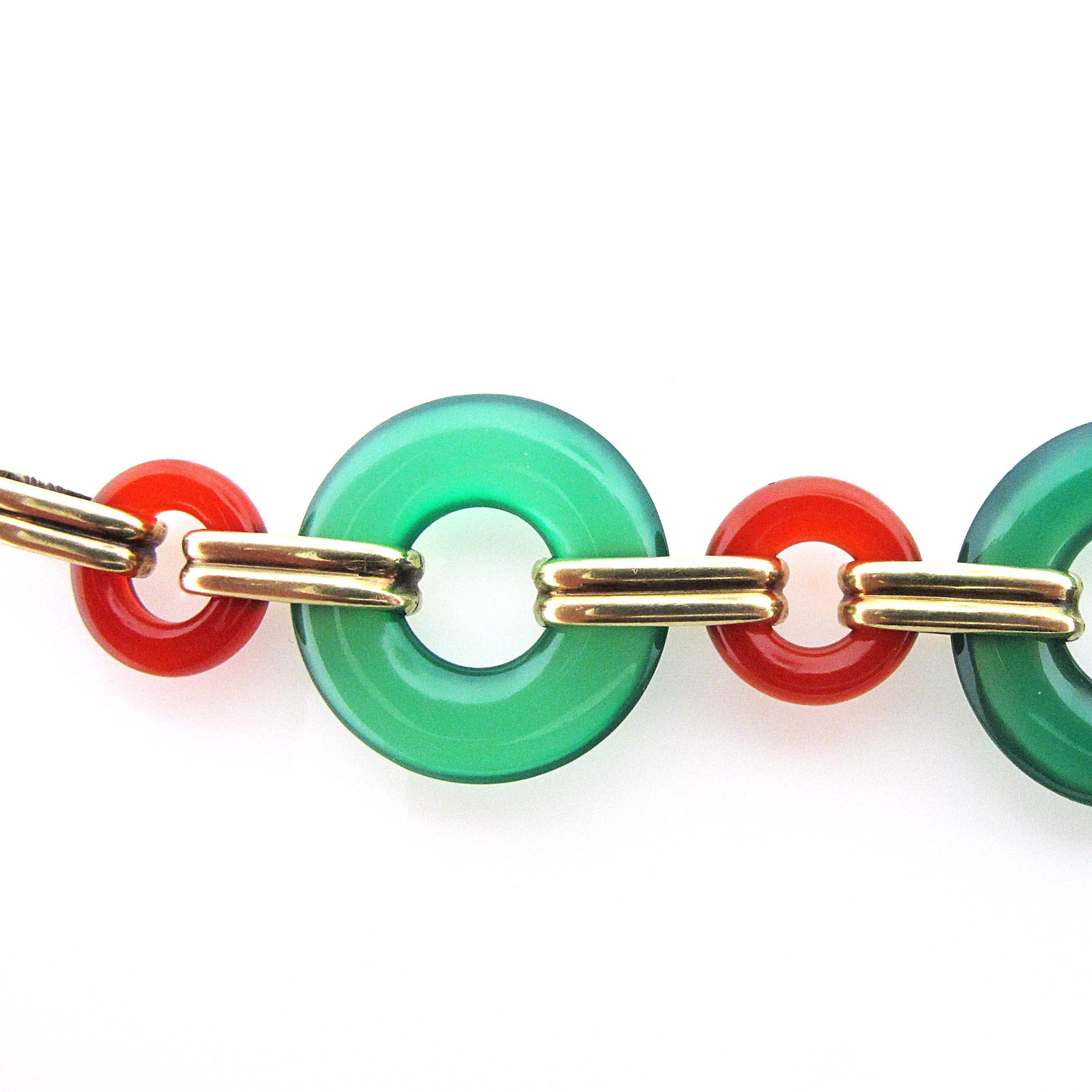green and gold bracelet