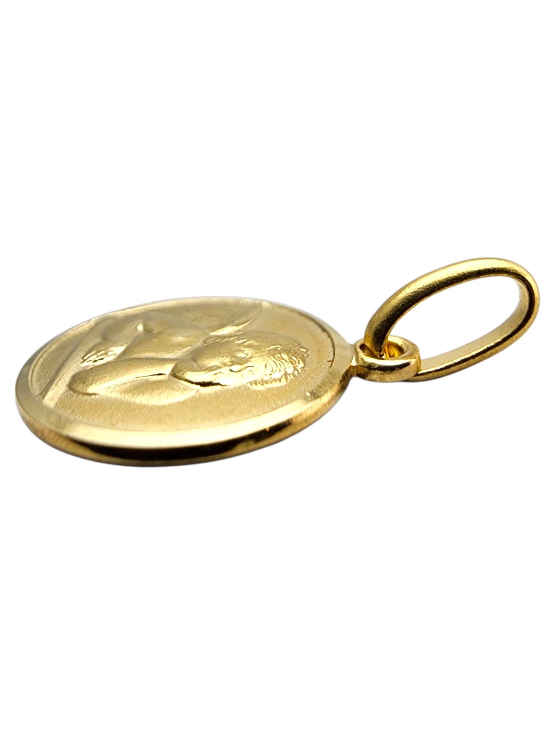 Contemporaneo Charm Angelo Custode in oro giallo 14 carati #23693 in vendita