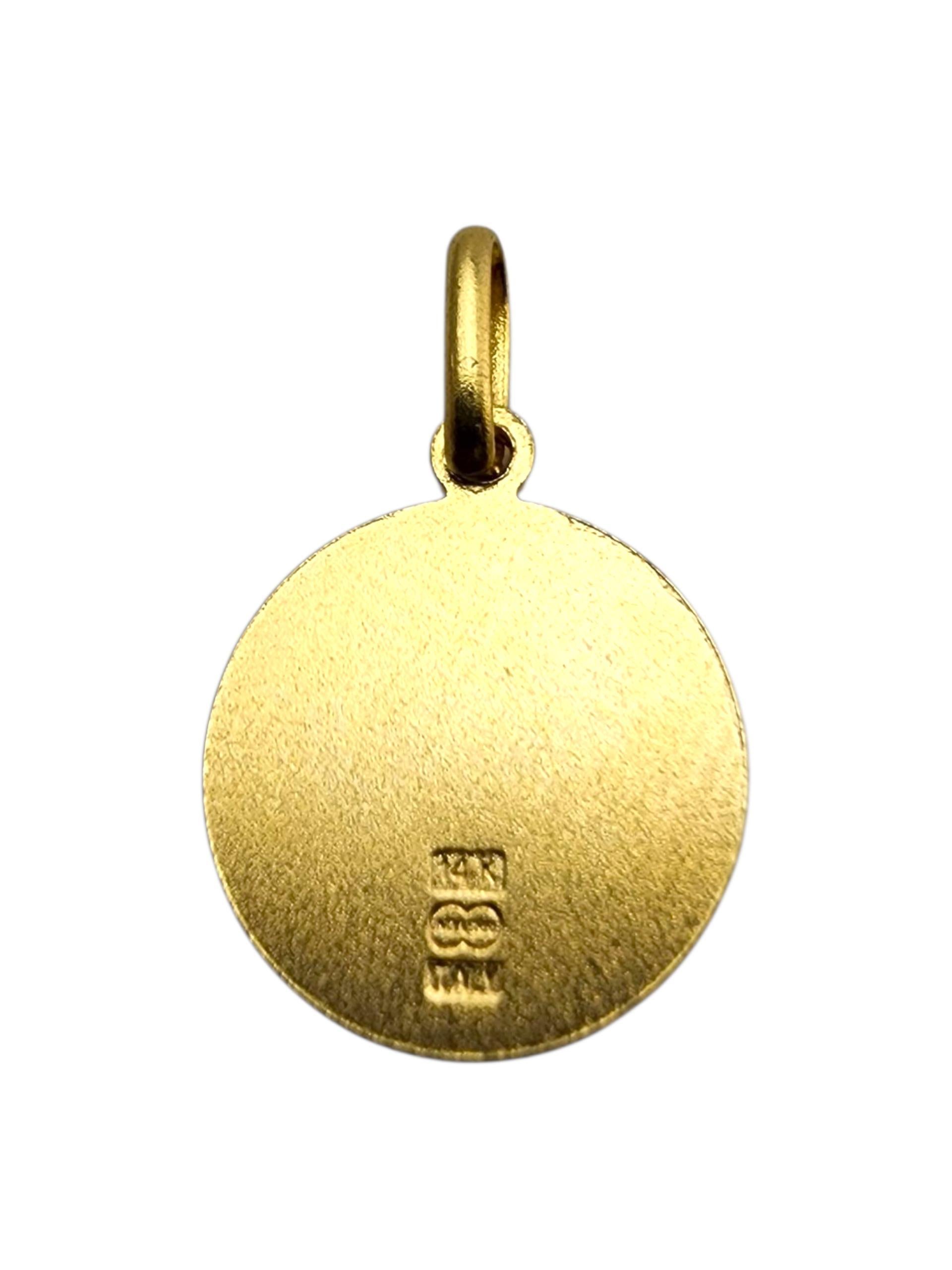 Charm Angelo Custode in oro giallo 14 carati #23693 in vendita 1