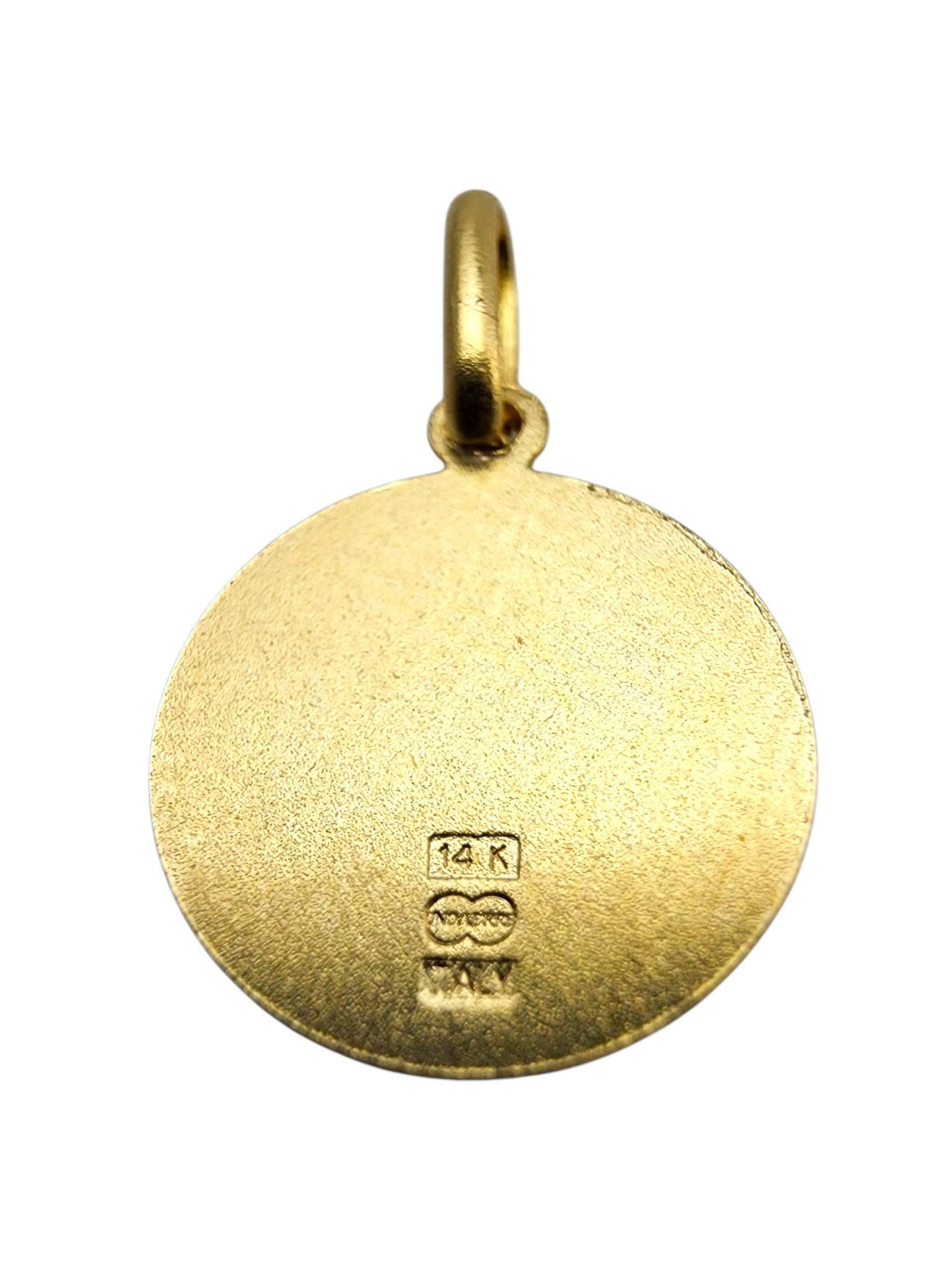 Charm Angelo Custode in oro giallo 14 carati #23693 in vendita 2