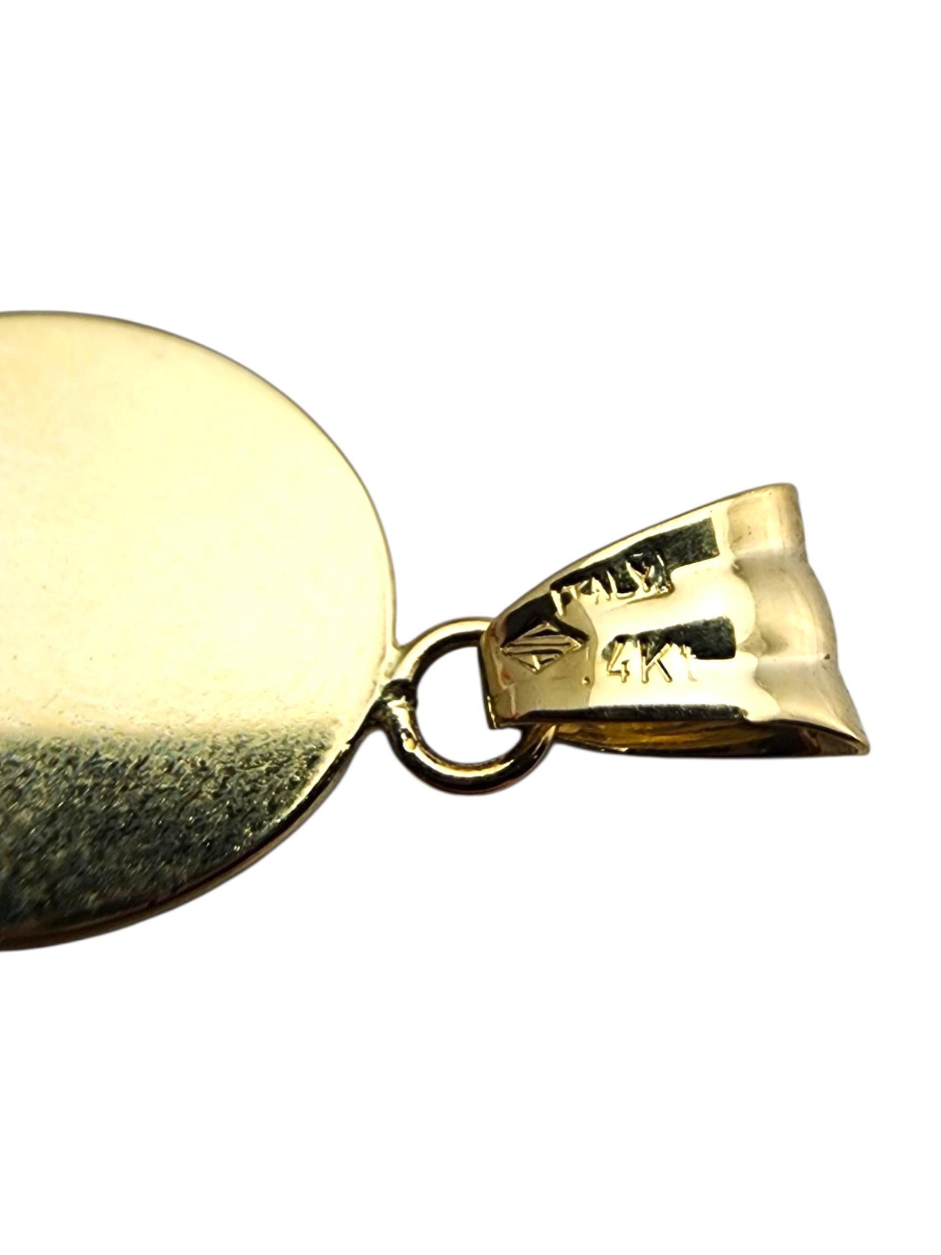 Ciondolo Angelo Custode in oro giallo 14 carati #23692 in vendita 4