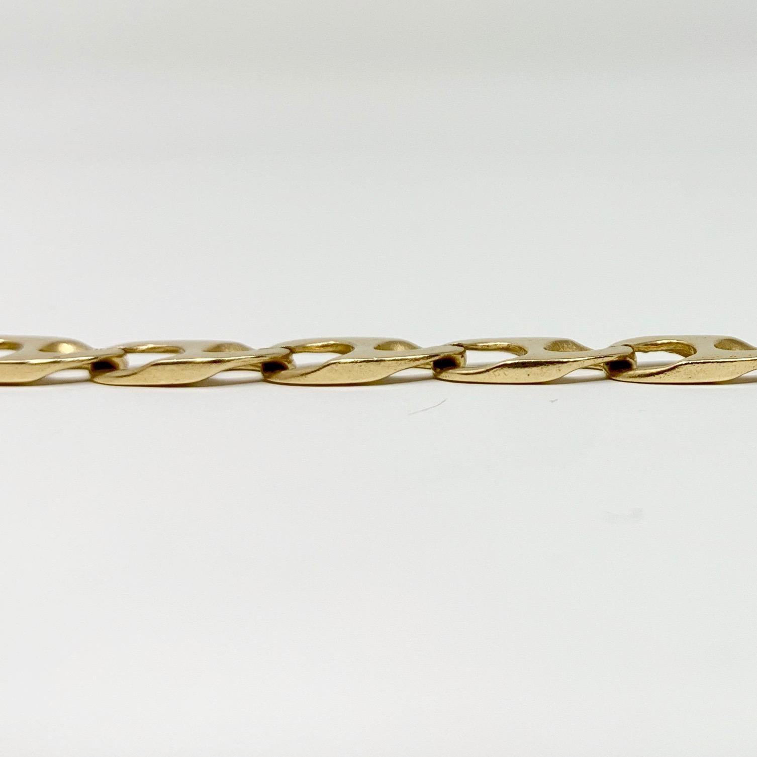 14 Karat Yellow Gold Gucci Anchor Mariner Bracelet In Good Condition In Guilford, CT