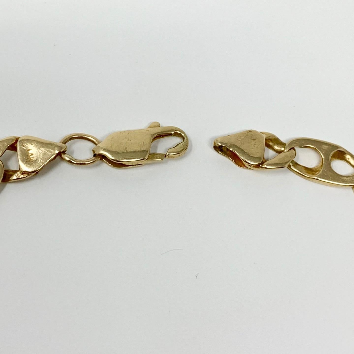 Men's 14 Karat Yellow Gold Gucci Anchor Mariner Bracelet