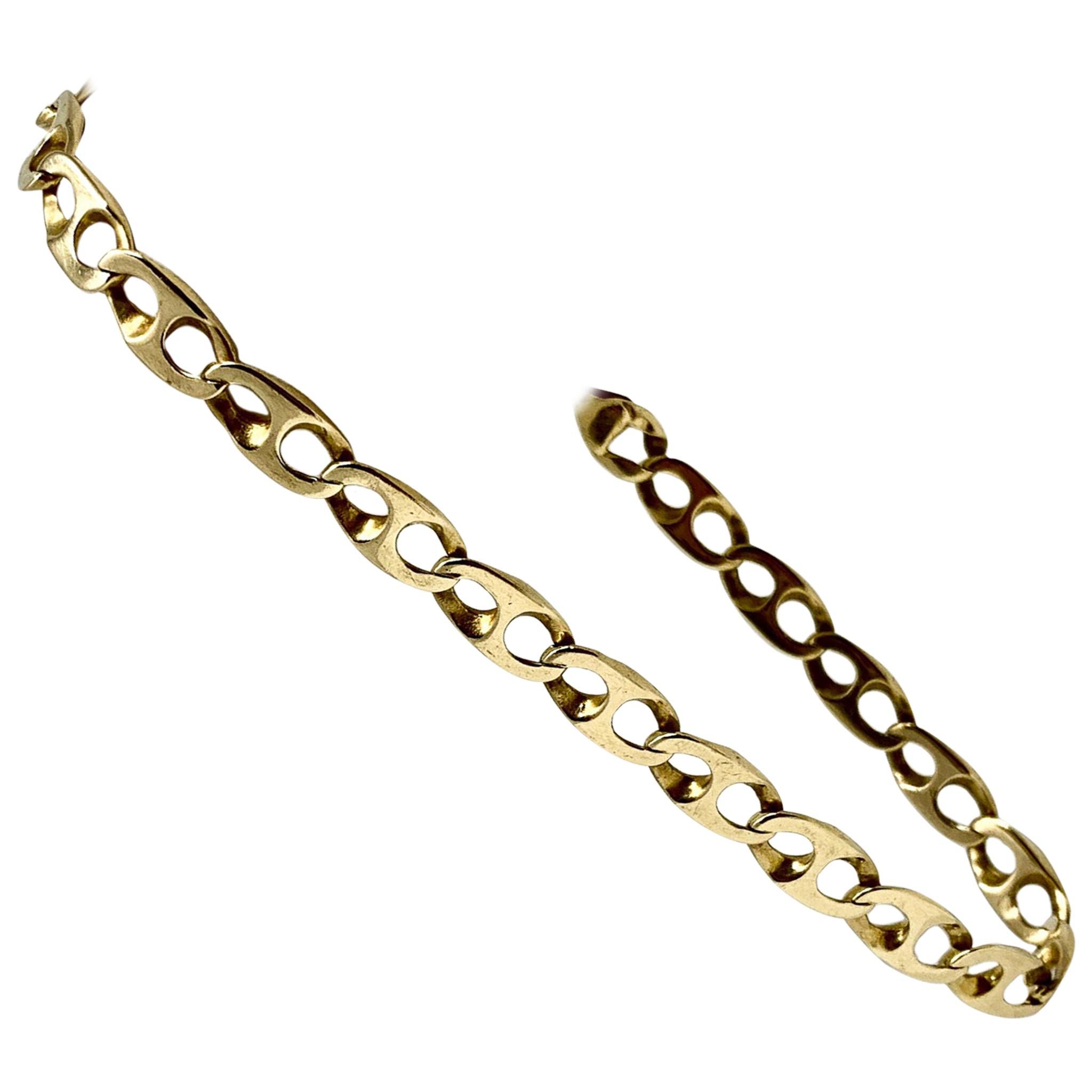14 Karat Yellow Gold Gucci Anchor Mariner Bracelet