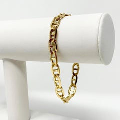 14 Karat Yellow Gold Gucci Anchor Mariner Link Chain Bracelet