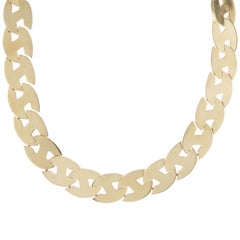 14 Karat Yellow Gold Gucci Link Collar Necklace