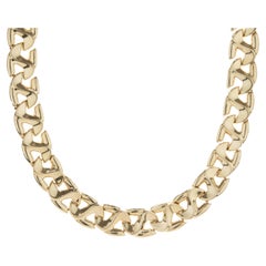 14 Karat Yellow Gold Gucci Link Collar Necklace