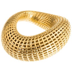 14k Yellow Gold  Ring  Unique Architecture contemporary ring   Fine Jewelry
