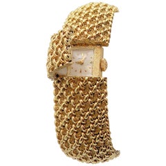 14 Karat Yellow Gold Hamilton Ladies Hidden Face Wristwatch