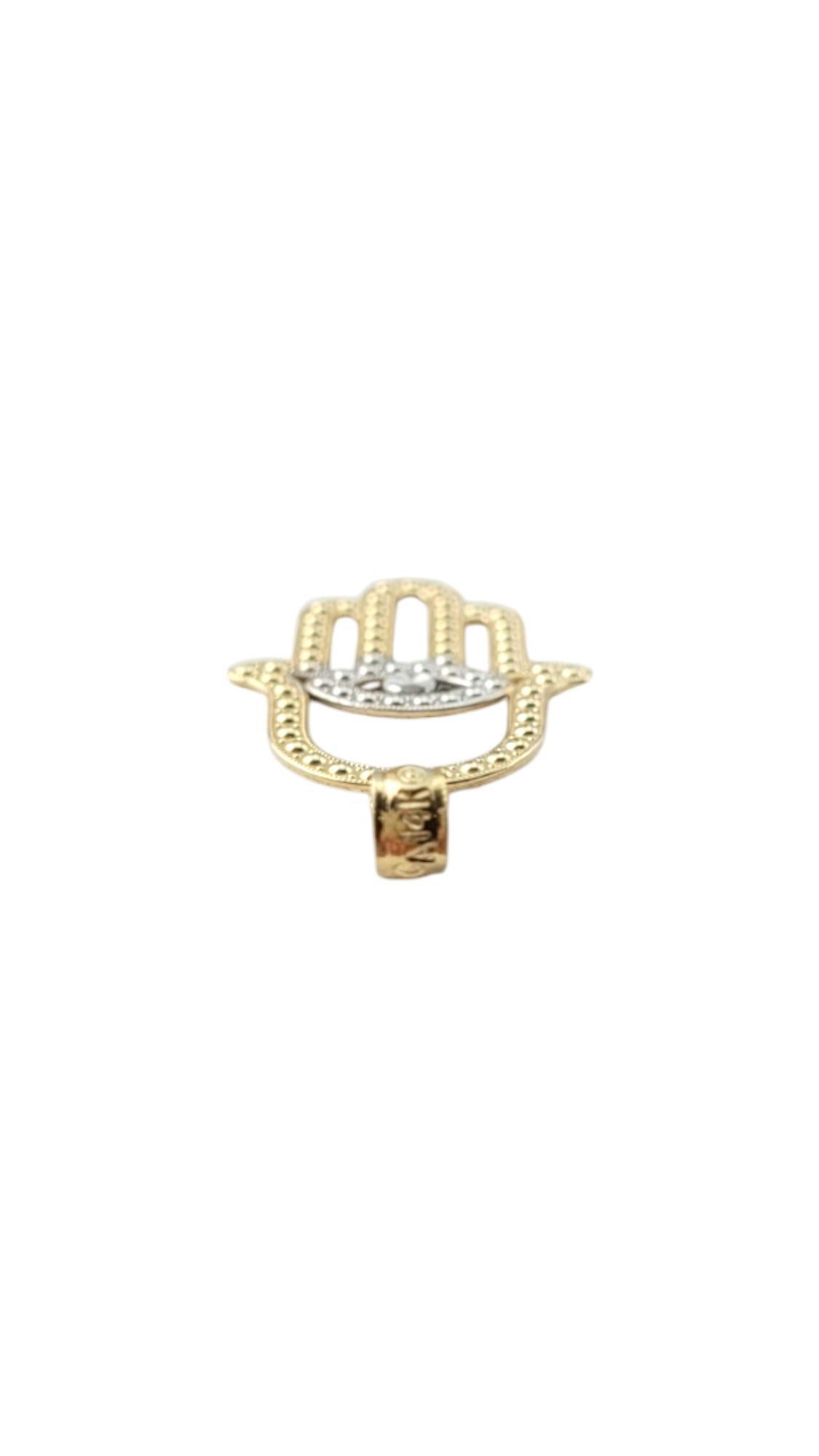 Pendentif Hamsa en or jaune 14 carats #20852 en vente 1