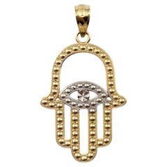 Pendentif Hamsa en or jaune 14 carats #20852
