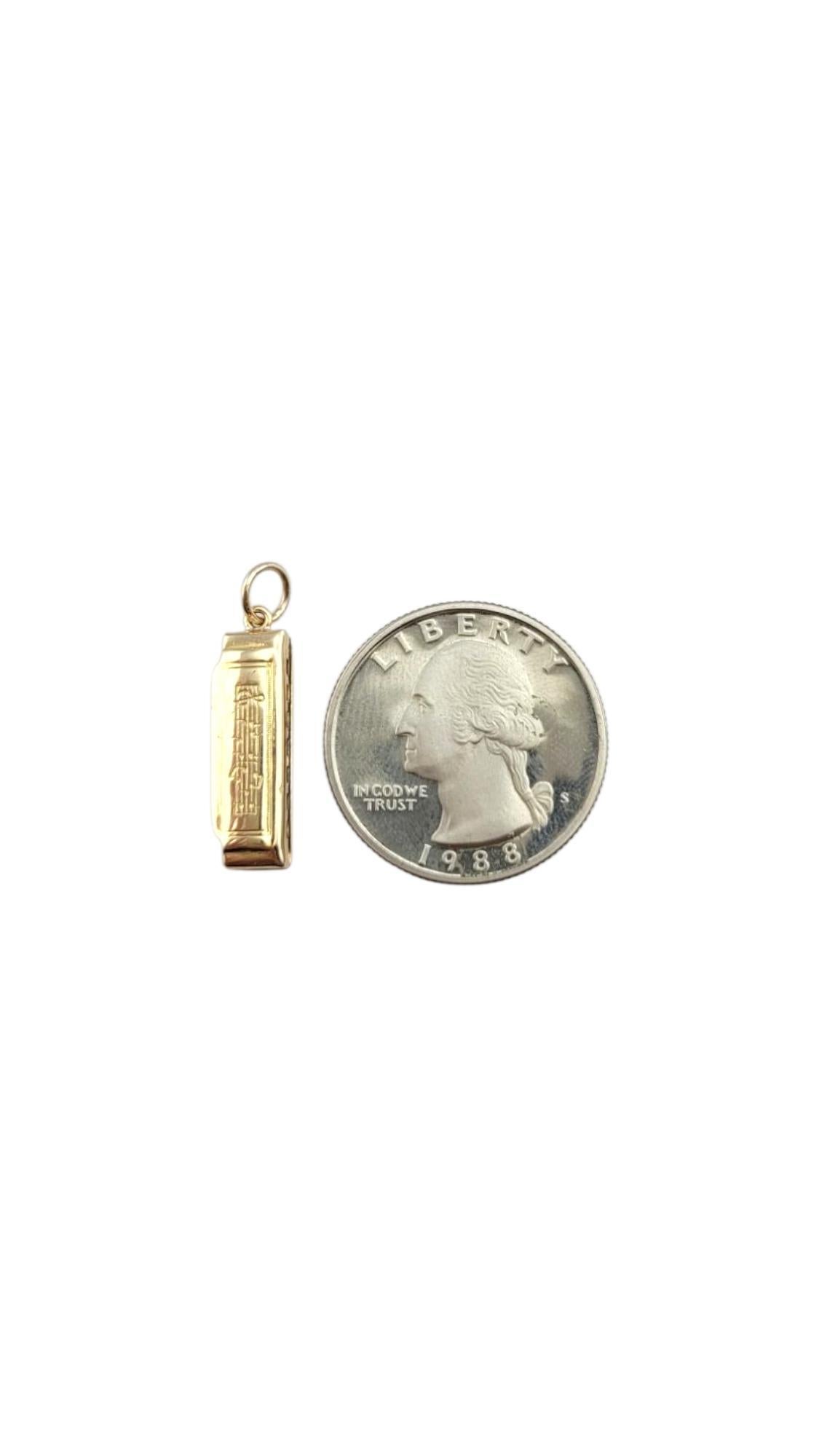 Amuleto de armónica de oro amarillo de 14 quilates #22257 en venta 3