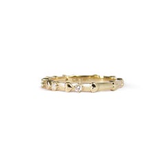 14 Karat Yellow Gold Heart Ring with Diamonds