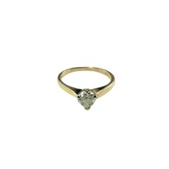 14 Karat Yellow Gold Heart Shaped Diamond Engagement Ring #15689