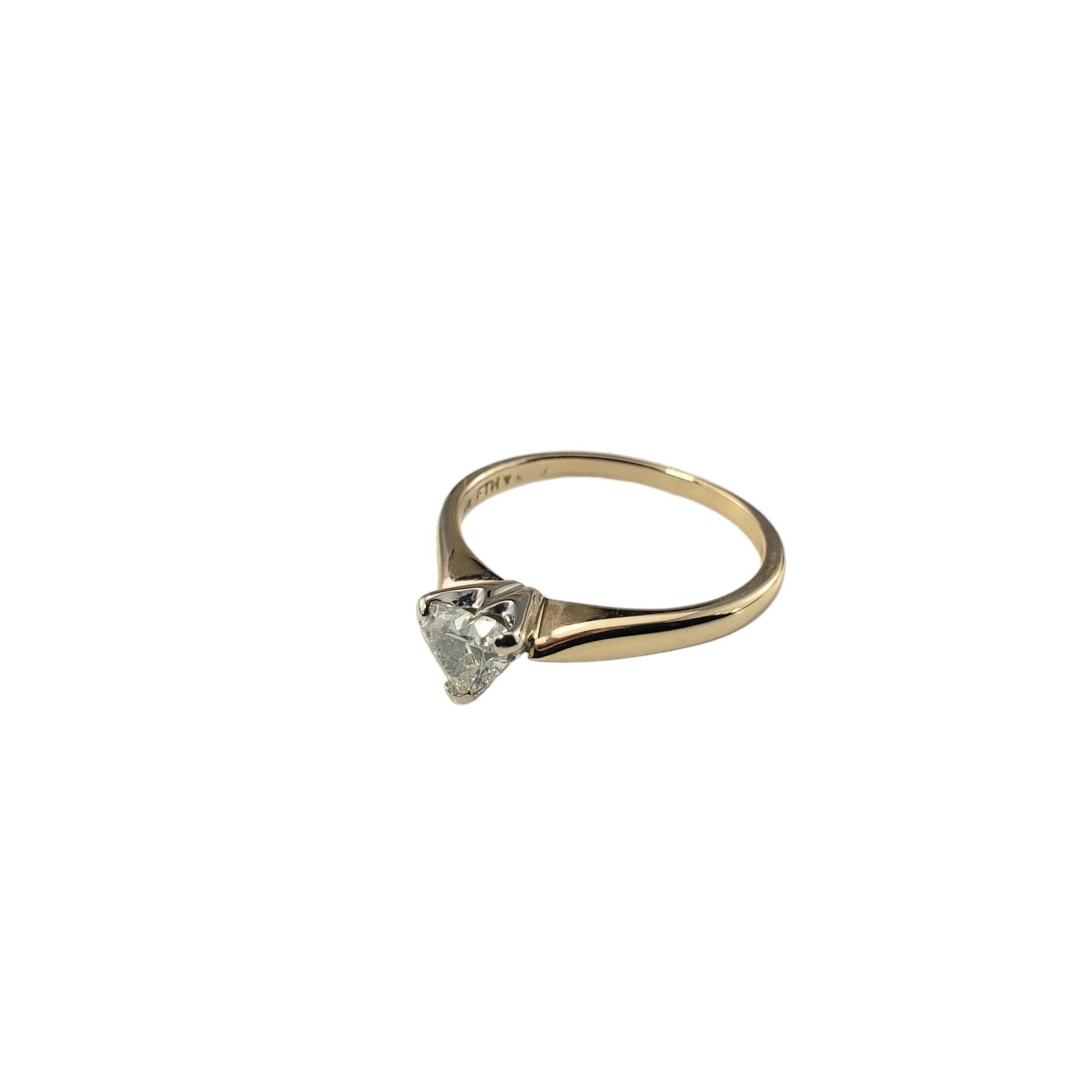 14 Karat Gelbgold Herzförmiger Diamant-Verlobungsring #15689 (Herzschliff) im Angebot
