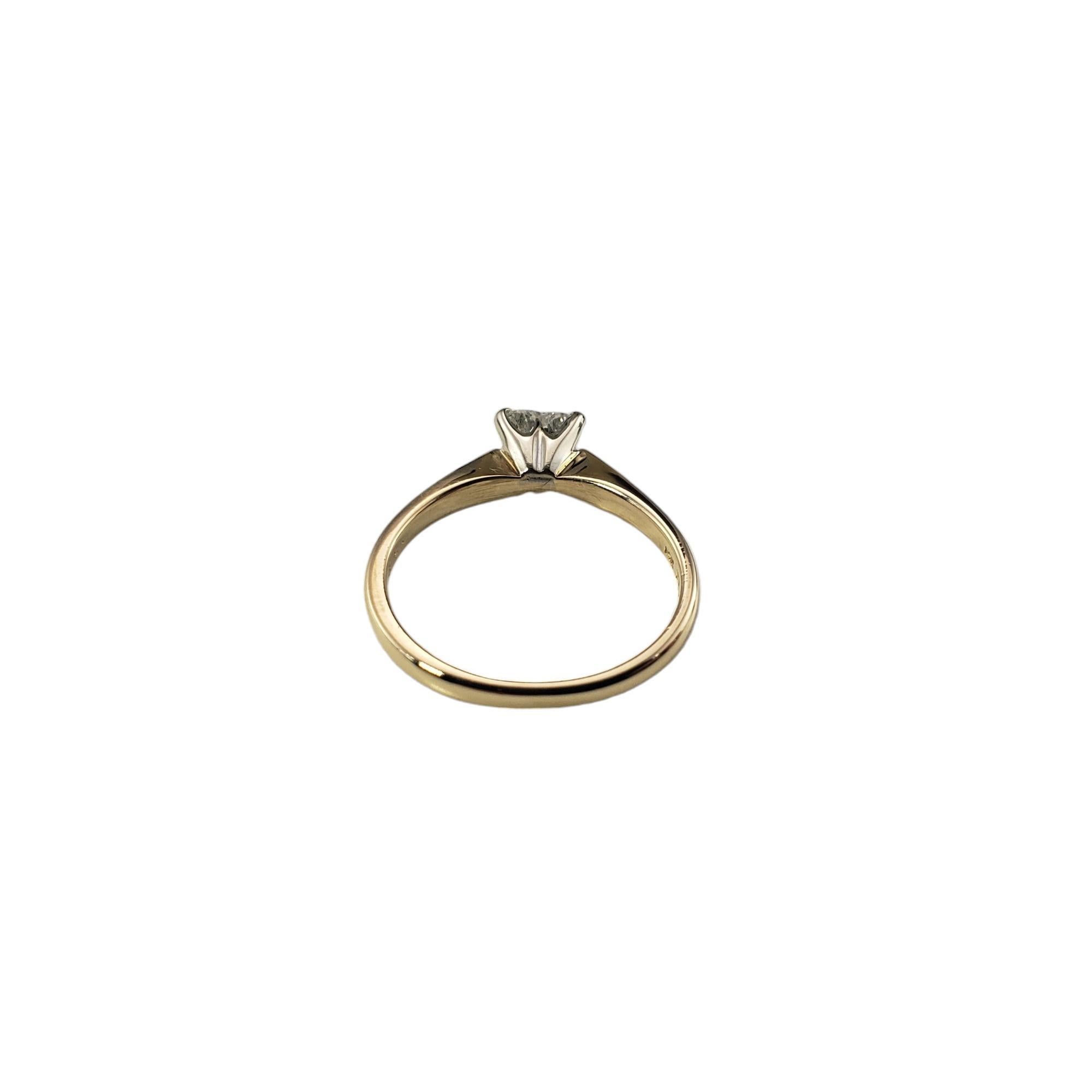 14 Karat Gelbgold Herzförmiger Diamant-Verlobungsring #15689 Damen im Angebot
