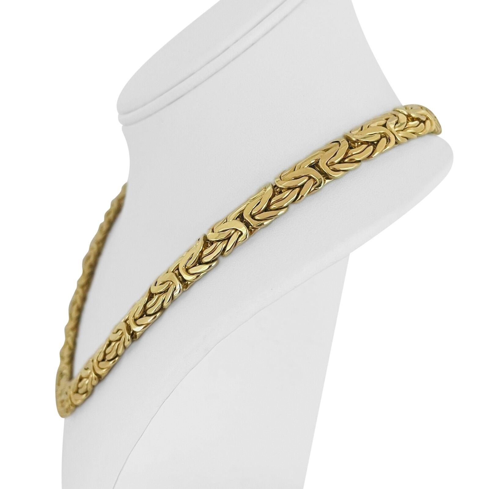 14k Yellow Gold 56.2g Heavy 11mm Byzantine Link Chain Necklace 20