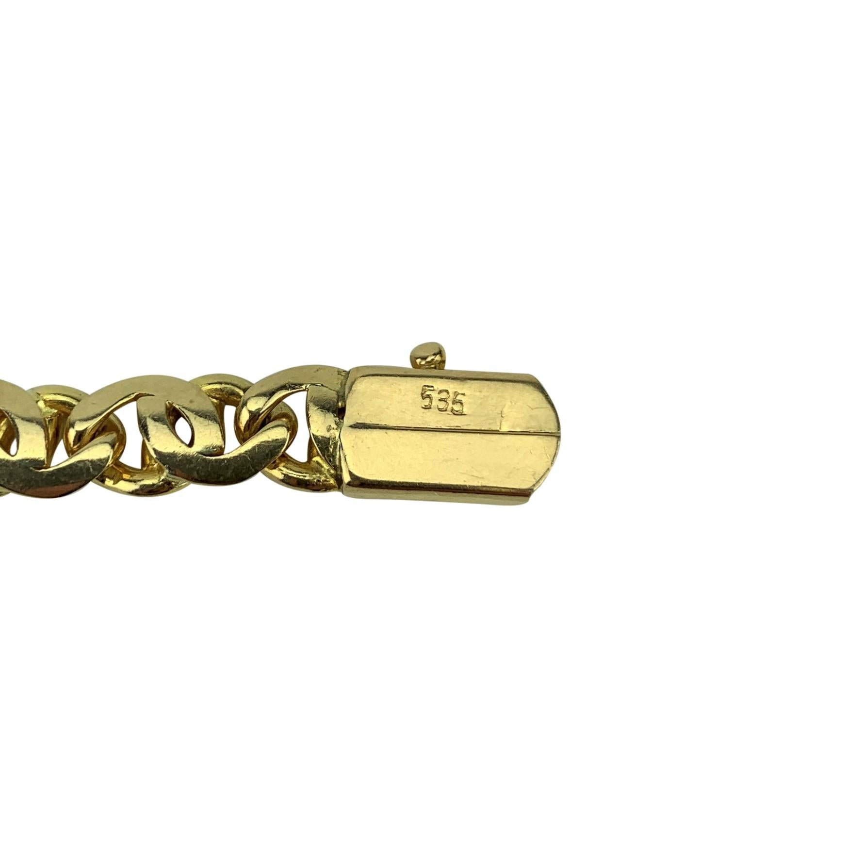 Men's 14 Karat Yellow Gold Heavy Figure 8 Curb Link Chain Necklace