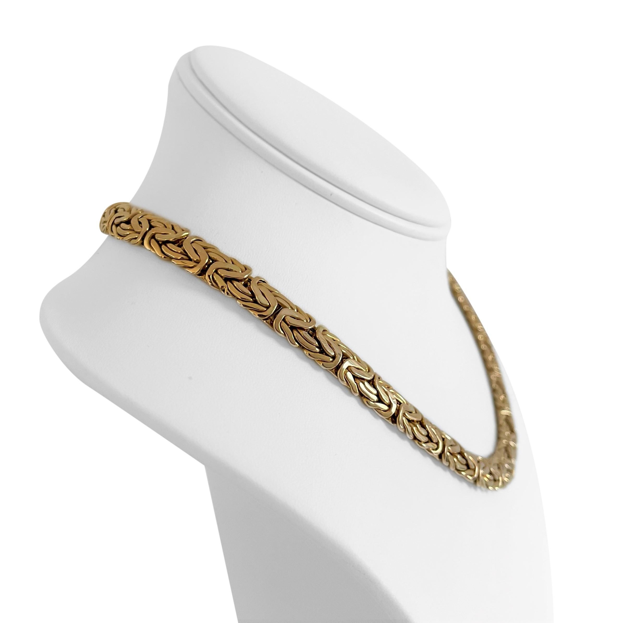 14k Yellow Gold 33.3g Heavy Ladies 9mm Byzantine Link Chain Necklace 16.5
