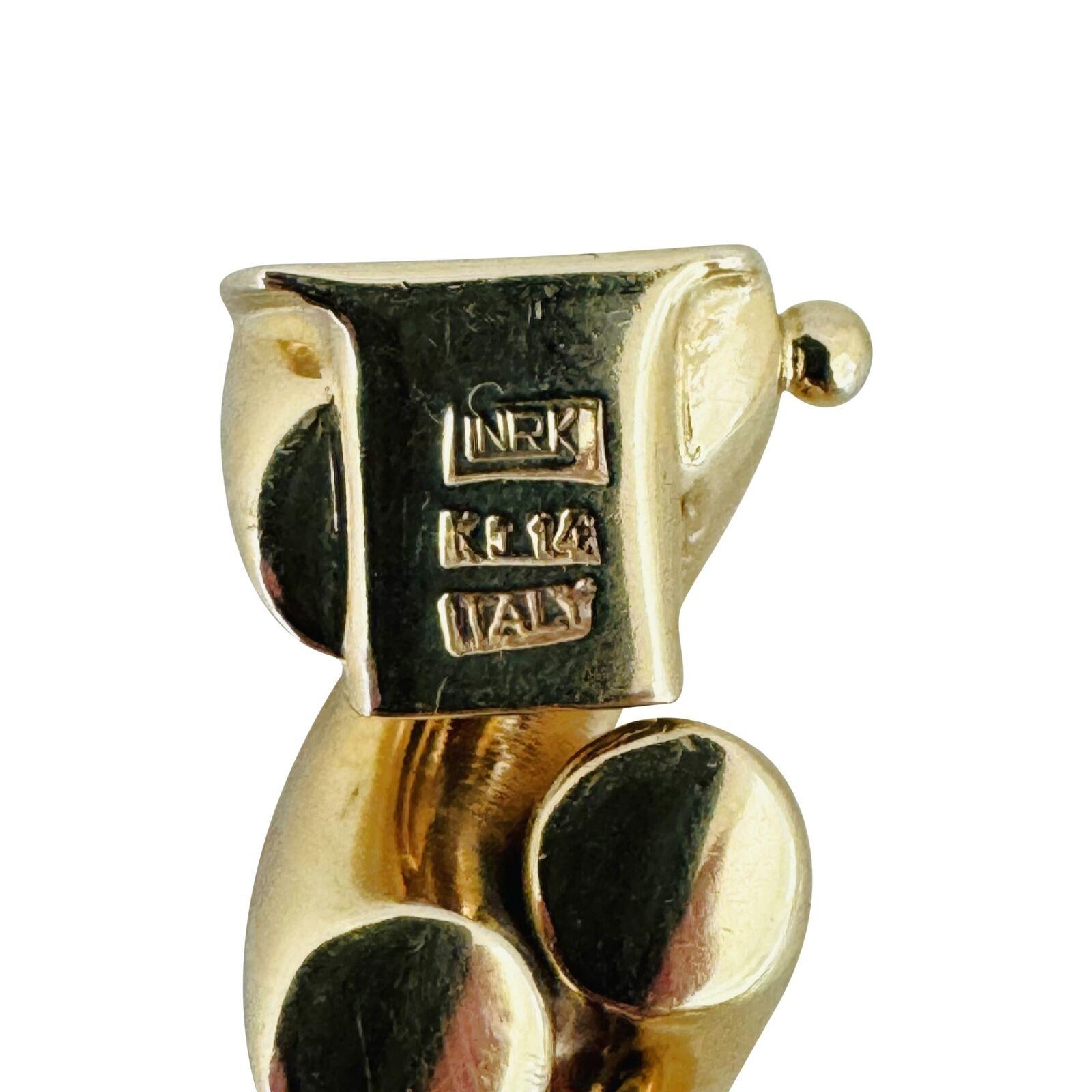 14 Karat Gelbgold Schwere polierte San Marco Gliederhalskette Italien 3
