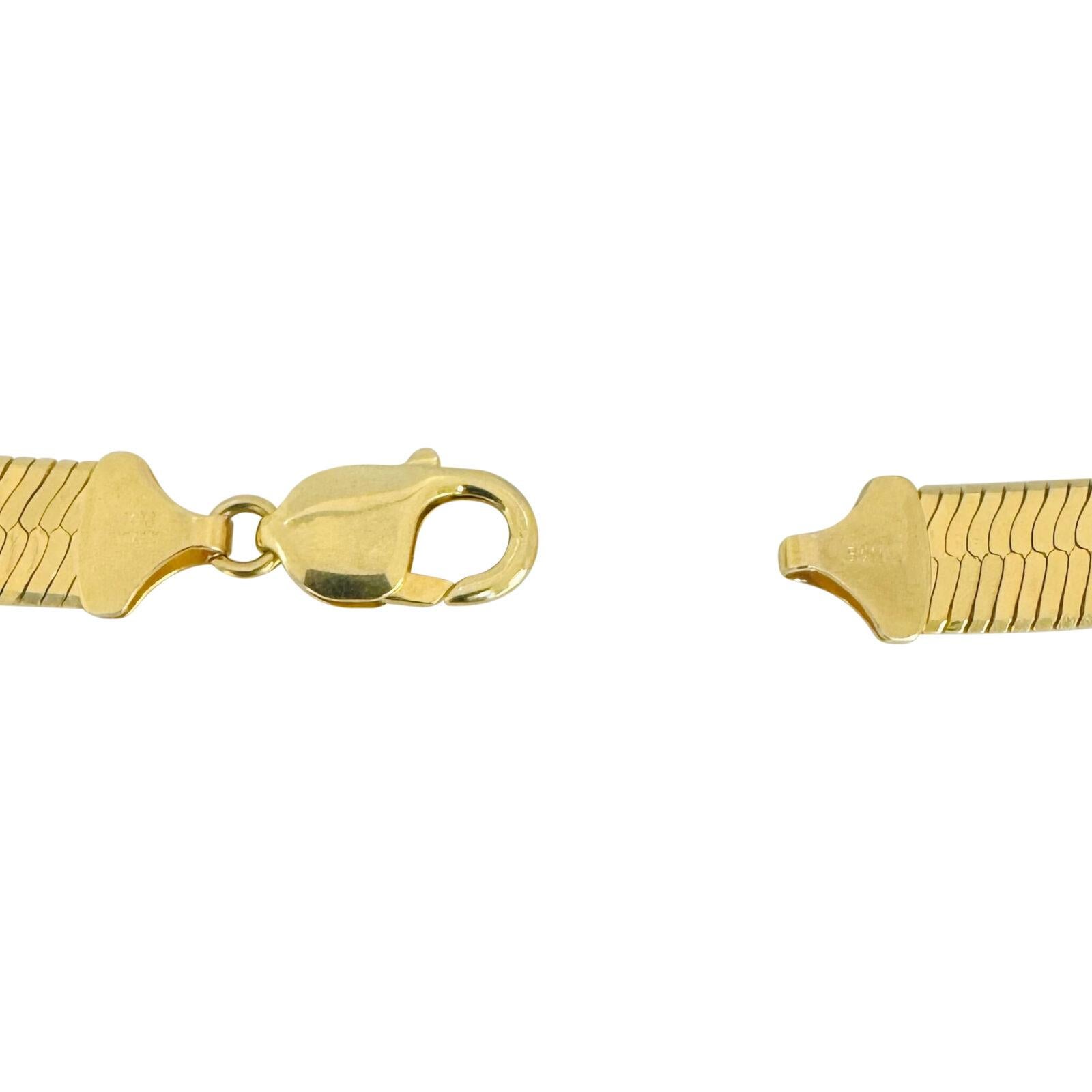 14 Karat Gelbgold Schwere, dicke Fischgräten-Gliederkette, Italien 2