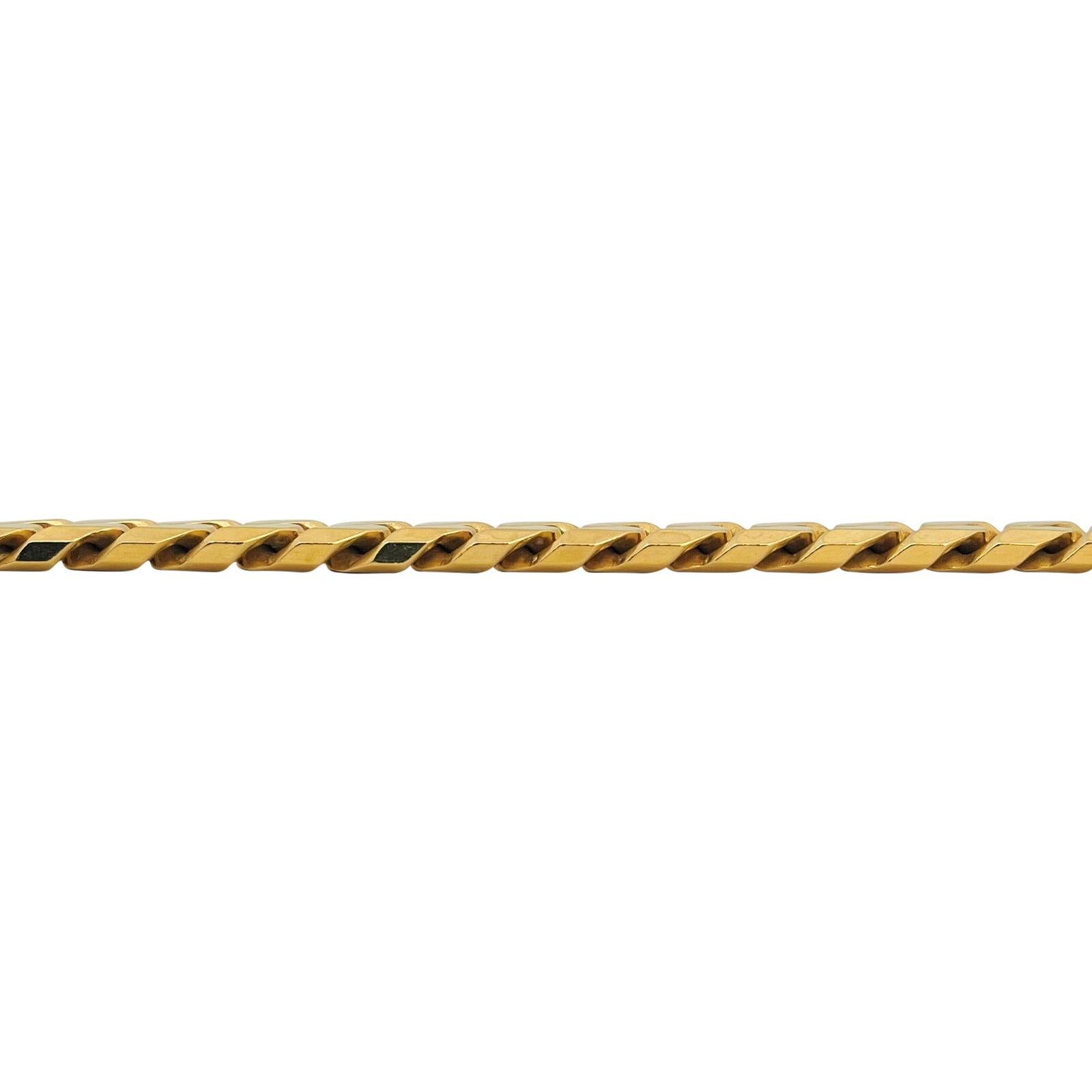14 Karat Gelbgold Schwere UnoAErre geschwungene kubanische Gliederkette, Italien für Damen oder Herren