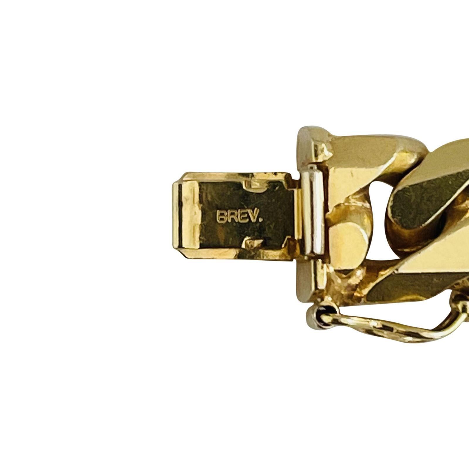 14 Karat Gelbgold Schwere UnoAErre geschwungene kubanische Gliederkette, Italien 4