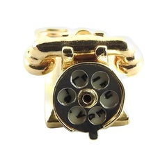 14 Karat Yellow Gold "HELLO" and "I LOVE U" Rotary Dial Telephone Charm