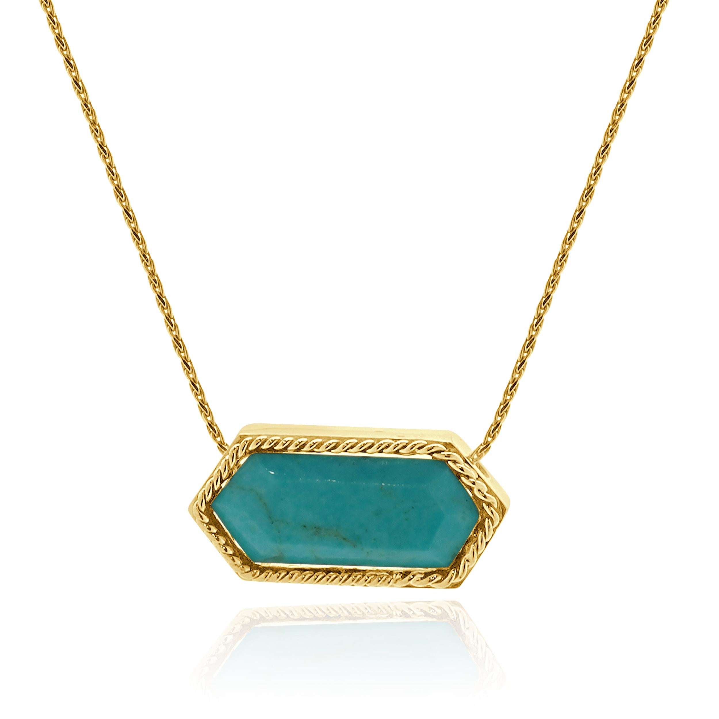 Designer: custom
Material: 14K yellow gold
Dimensions: necklace measures 18-inches in length
Weight: 8.23 grams
