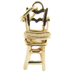 14 Karat Yellow Gold High Chair Charm