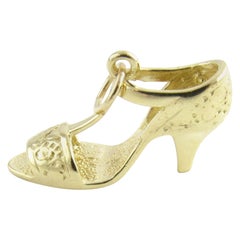 Vintage 14 Karat Yellow Gold High Heel Sandal Charm