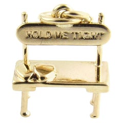 Used 14 Karat Yellow Gold "Hold Me Tight" Lover's Bench Charm