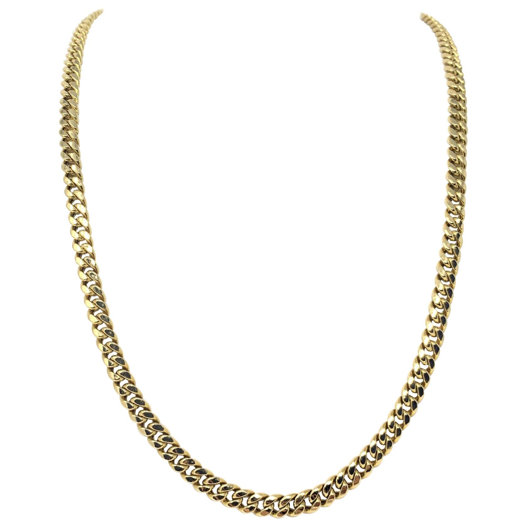 14k Yellow Gold 37.7g Hollow 6.5mm Cuban Curb Link Chain Necklace 29
