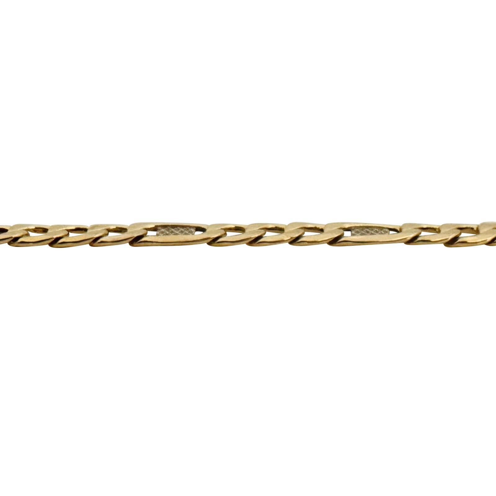 14 Karat Gelbgold Hohl Fancy Figarucci Gliederkette Halskette für Damen oder Herren