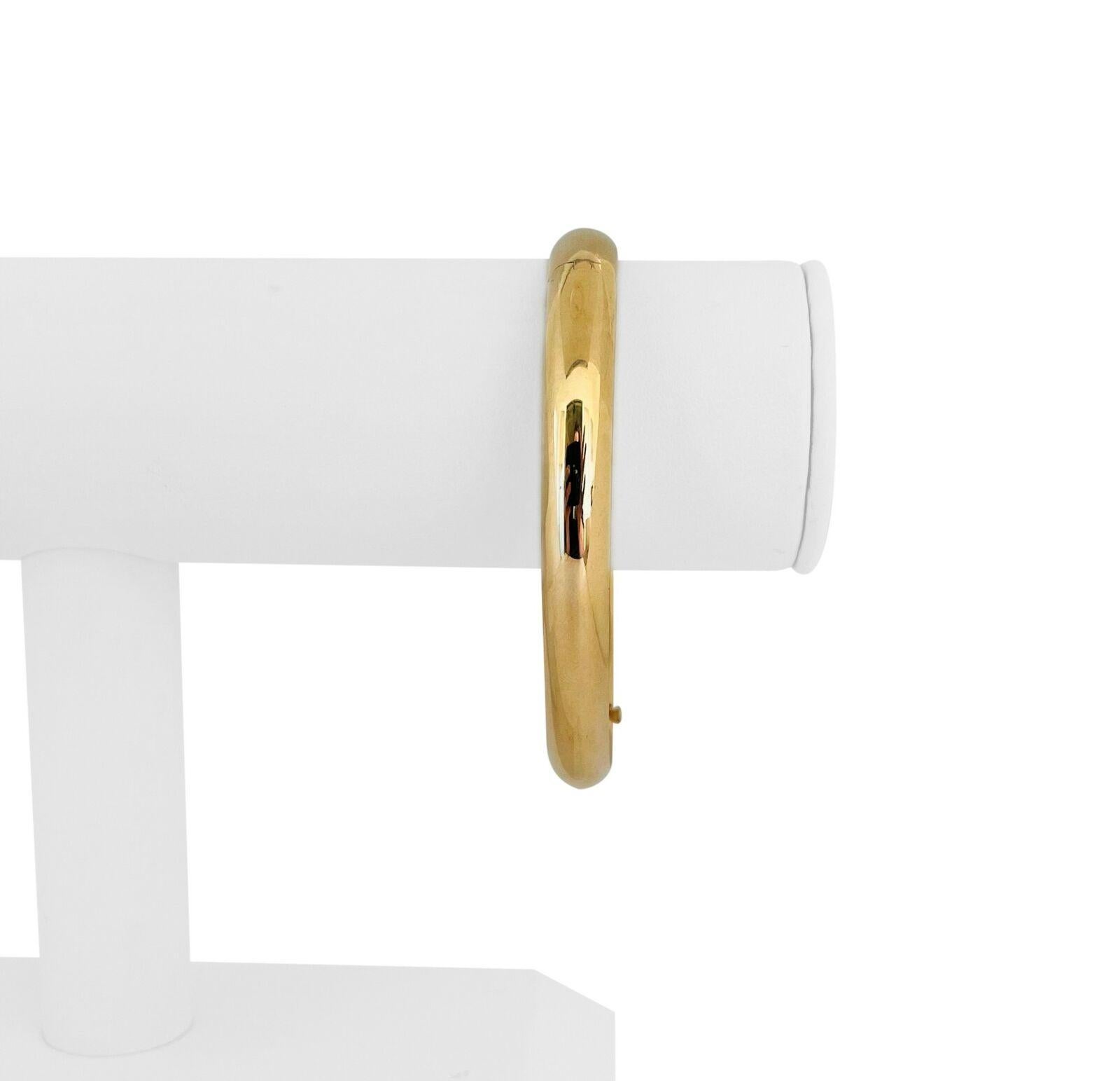 14k Yellow Gold 9.1g Hollow Ladies 8mm Polished Bangle Bracelet 8.25