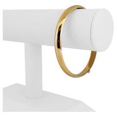 14 Karat Yellow Gold Hollow Ladies Polished Bangle Bracelet