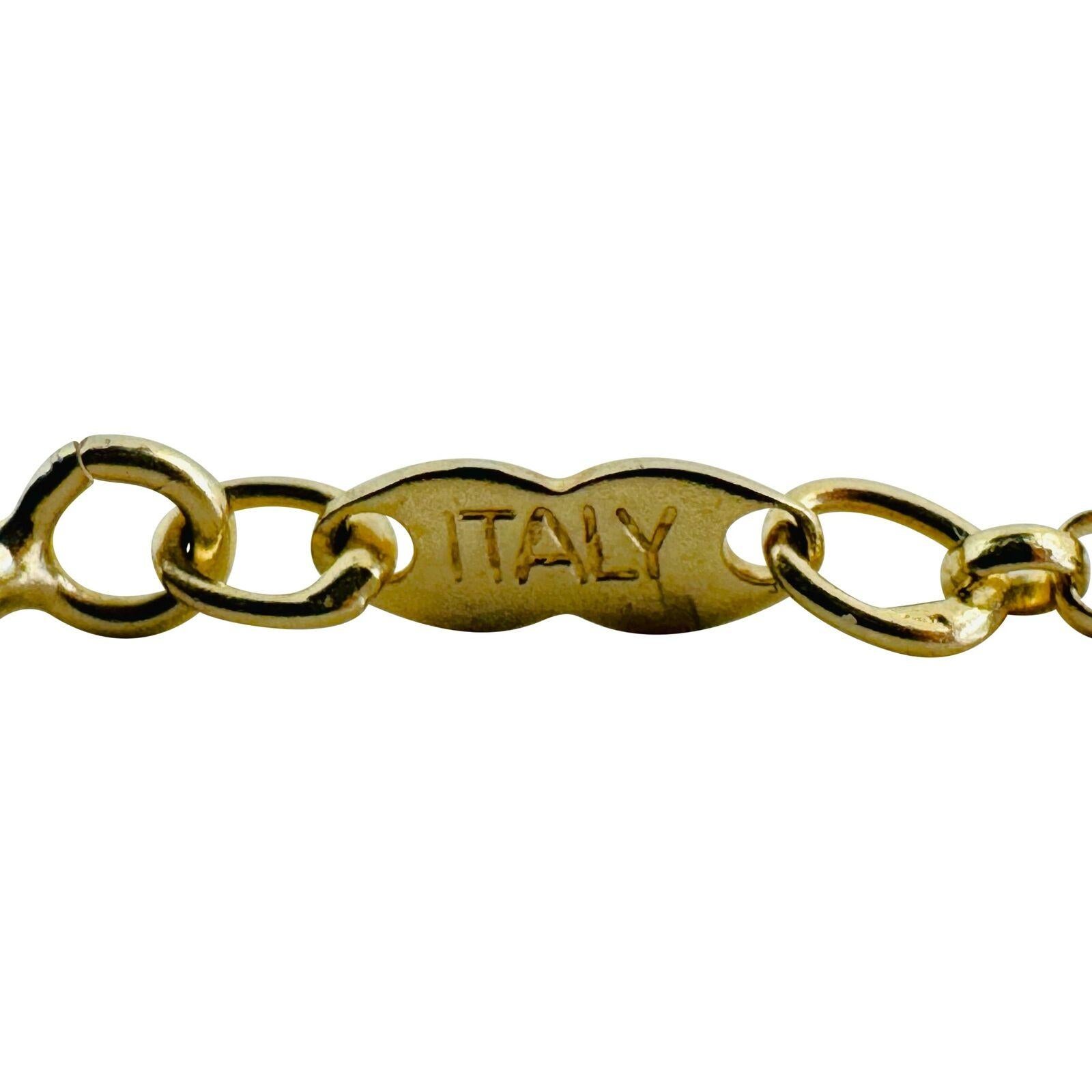14 Karat Gelbgold Hohllicht-Schlüssel und Herz-Charm-Kabel-Gliederarmband 2