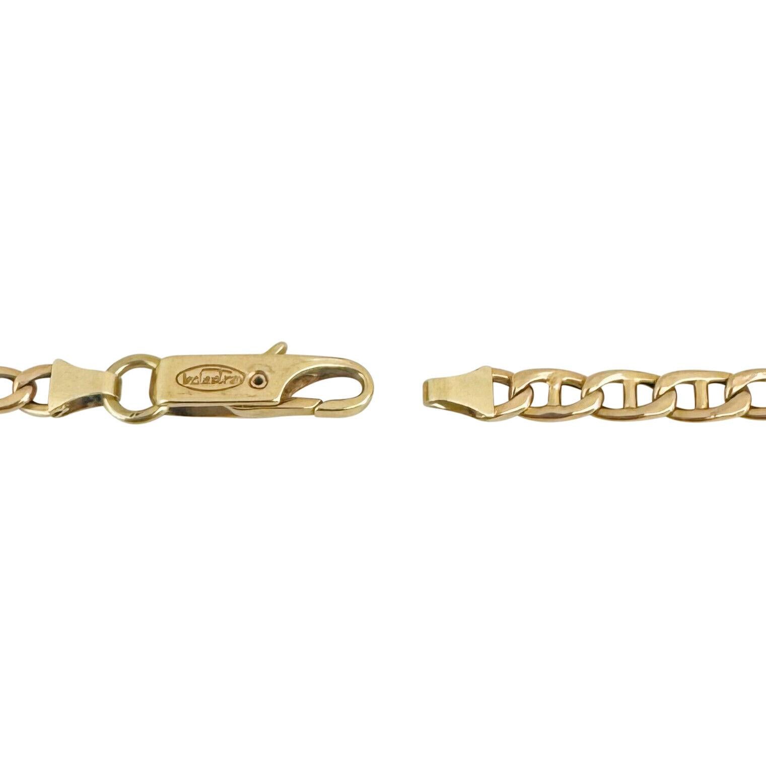 14 Karat Gelbgold Hohlgold Hohl  Mariner Gucci Gliederkette Halskette Italien 2