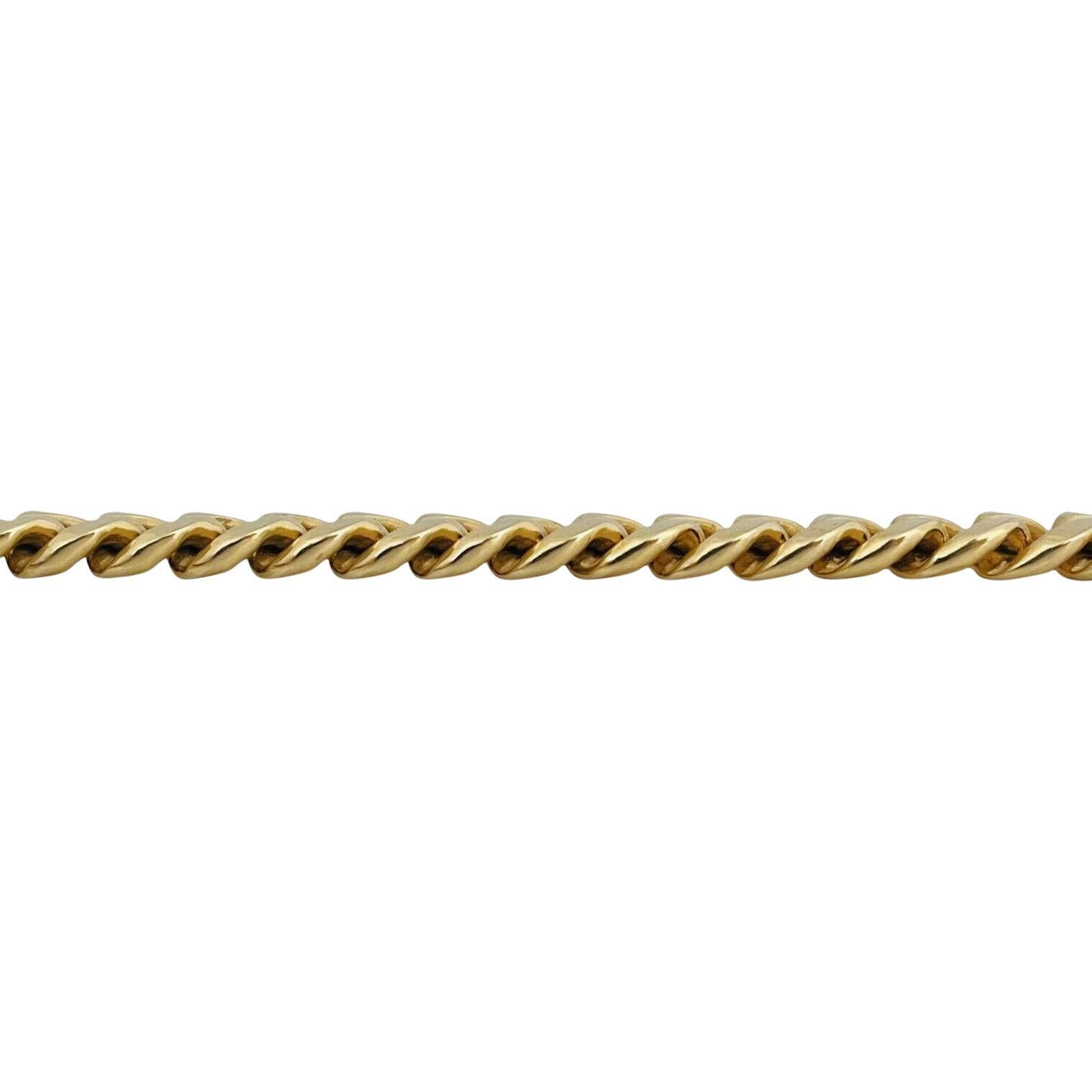 14 Karat Gelbgold Hohl-Gliederarmband mit kubanischem Curb im Zustand „Gut“ in Guilford, CT