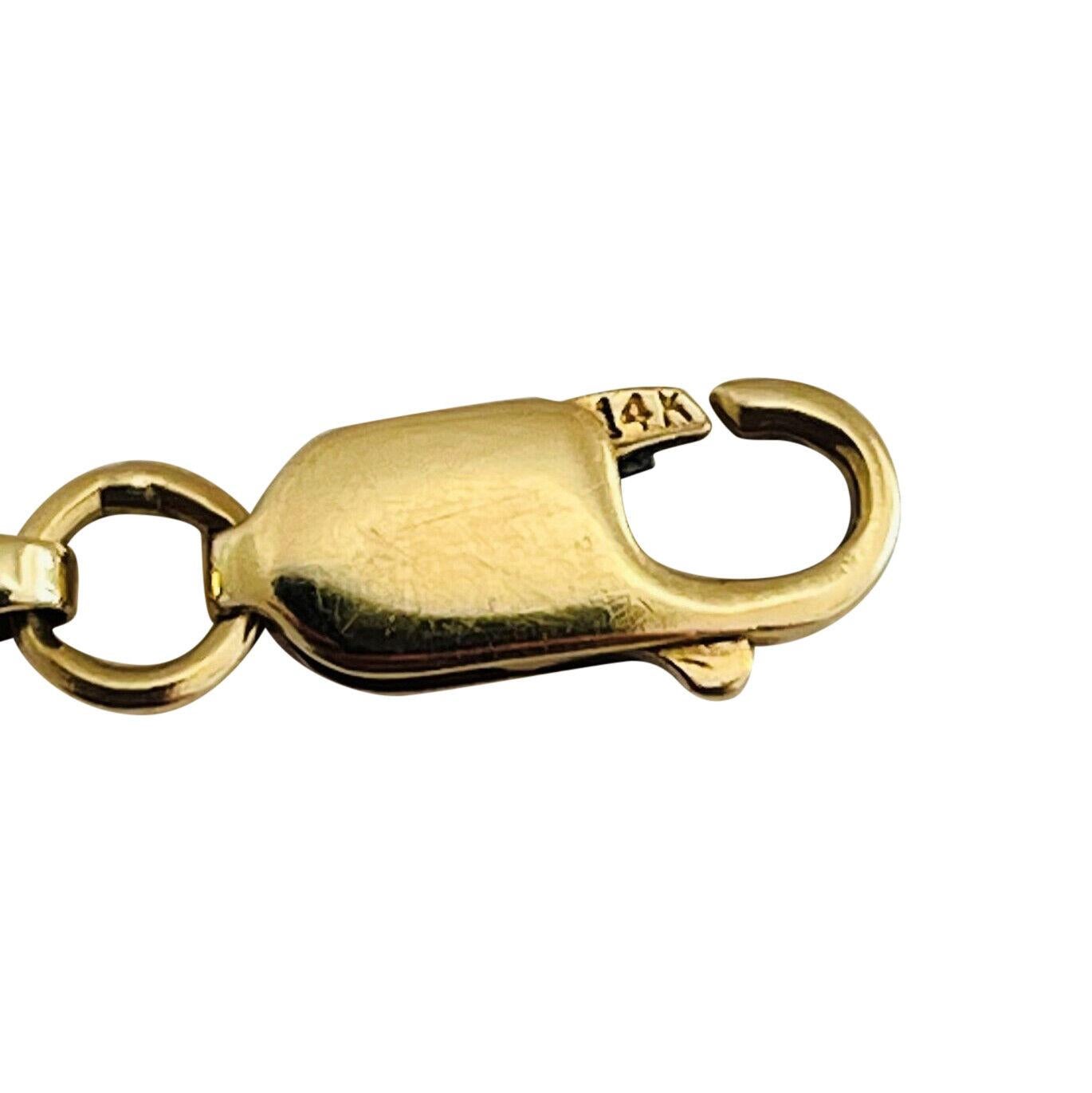 14 Karat Yellow Gold Hollow Men's Curb Link Bracelet  3